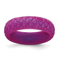 Silicone Purple Mermaid Pattern 5.7mm Domed Band view 1