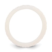 Silicone White Mermaid Pattern 5.7mm Domed Band view 2