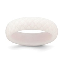 Silicone White Mermaid Pattern 5.7mm Domed Band view 1