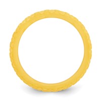 Silicone Yellow Mermaid Pattern 5.7mm Domed Band view 2