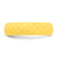 Silicone Yellow Mermaid Pattern 5.7mm Domed Band view 3