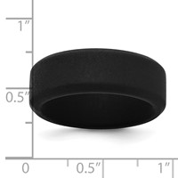 Silicone Black 8mm Band view 4