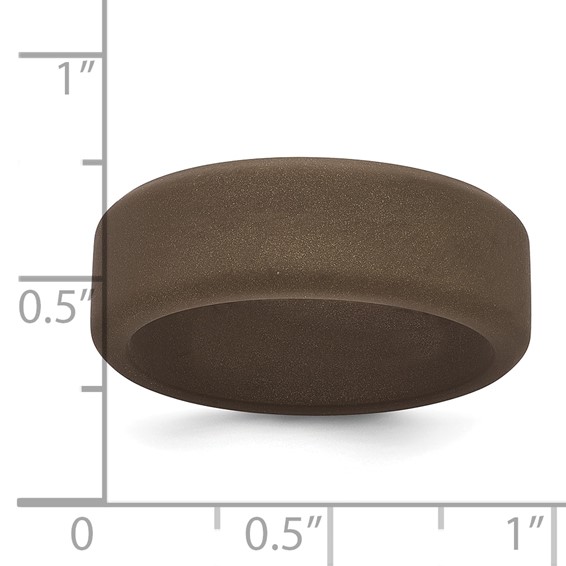 Silicone Bronze Metallic 8mm Band