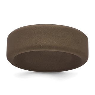 Silicone Bronze Metallic 8mm Band