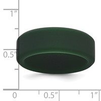 Silicone Hunter Green 8mm Band view 4