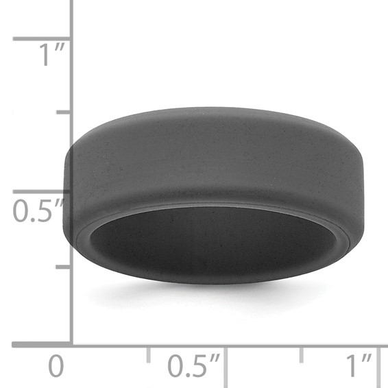 Silicone Dark Gray 8mm Band