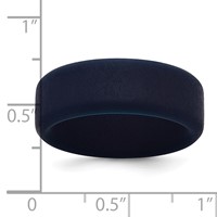 Silicone Navy Blue 8mm Band view 4
