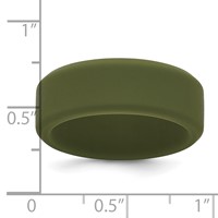 Silicone Olive Green 8mm Band view 4