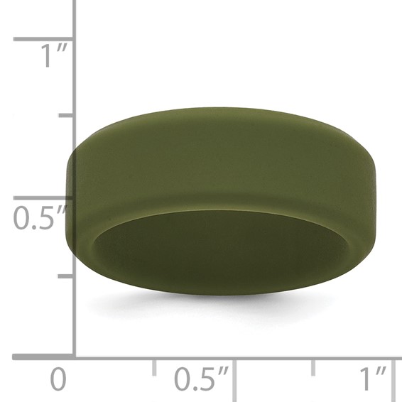 Silicone Olive Green 8mm Band