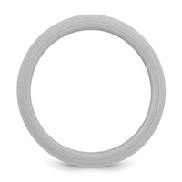 Silicone Silver Metallic 8mm Band view 2