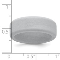 Silicone Silver Metallic 8mm Band view 4