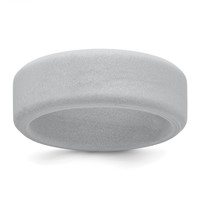 Silicone Silver Metallic 8mm Band view 1
