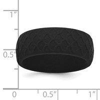 Silicone Black 8.70mm Fish Scale Pattern Band view 4