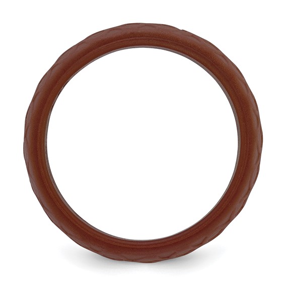 Silicone Metallic Bronze 8.70mm Fish Scale Pattern Band