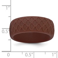 Silicone Metallic Bronze 8.70mm Fish Scale Pattern Band view 4