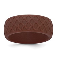 Silicone Metallic Bronze 8.70mm Fish Scale Pattern Band view 1