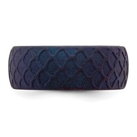 Silicone Dark Blue 8.70mm Fish Scale Pattern Band view 3