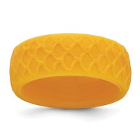 Silicone Metallic Gold 8.70mm Fish Scale Pattern Band view 1