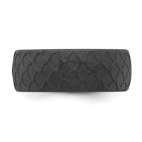 Silicone Dark Gray 8.70mm Fish Scale Pattern Band view 3