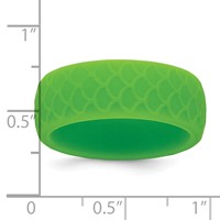 Silicone Light Green 8.70mm Fish Scale Pattern Band view 4