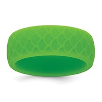 Silicone Light Green 8.70mm Fish Scale Pattern Band view 1