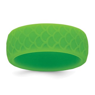 Silicone Light Green 8.70mm Fish Scale Pattern Band