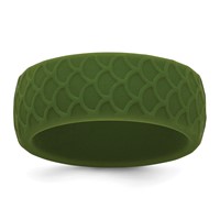 Silicone Olive Green 8.70mm Fish Scale Pattern Band view 1