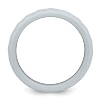 Silicone Metallic Silver 8.70mm Fish Scale Pattern Band view 2