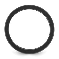 Silicone Black 8.70mm Flat Edge Band view 2