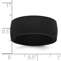 Silicone Black 8.70mm Flat Edge Band view 4