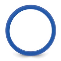Silicone Blue 8.70mm Flat Edge Band view 2