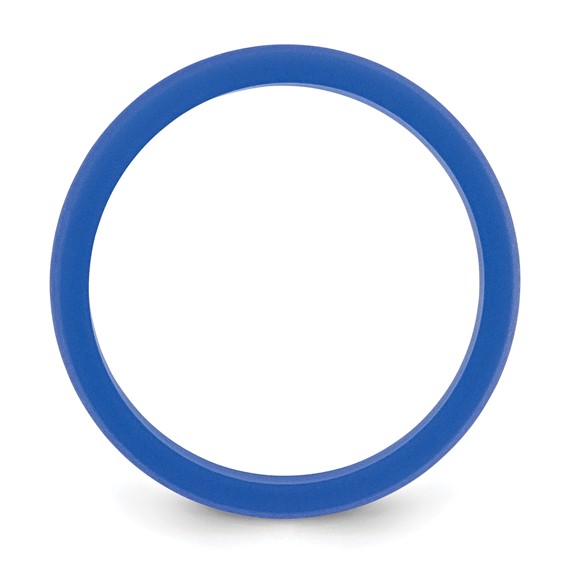 Silicone Blue 8.70mm Flat Edge Band