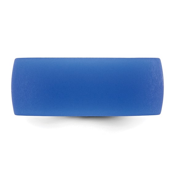 Silicone Blue 8.70mm Flat Edge Band
