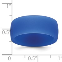 Silicone Blue 8.70mm Flat Edge Band view 4