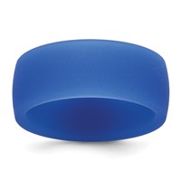 Silicone Blue 8.70mm Flat Edge Band view 1