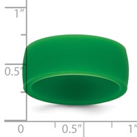 Silicone Green 8.70mm Flat Edge Band view 4