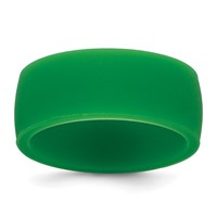 Silicone Green 8.70mm Flat Edge Band view 1
