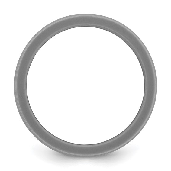 Silicone Dark Gray 8.70mm Flat Edge Band