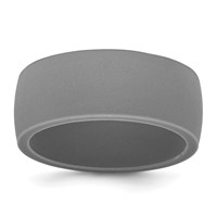 Silicone Dark Gray 8.70mm Flat Edge Band view 1