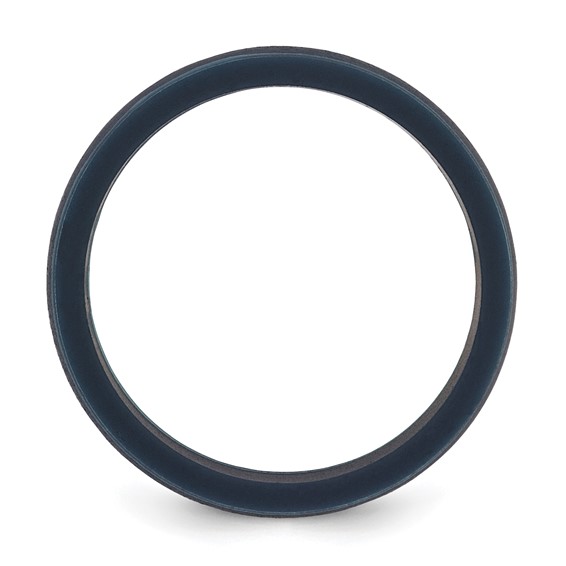 Silicone Navy Blue 8.70mm Flat Edge Band