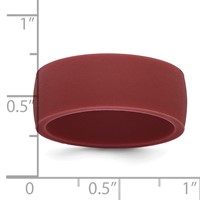 Silicone Dark Red 8.70mm Flat Edge Band view 4