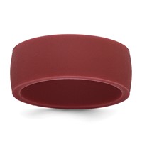 Silicone Dark Red 8.70mm Flat Edge Band view 1