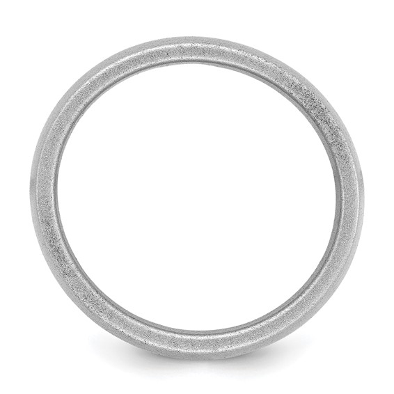 Silicone Metallic Silver 8.70mm Flat Edge Band