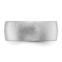 Silicone Metallic Silver 8.70mm Flat Edge Band view 3