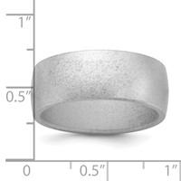 Silicone Metallic Silver 8.70mm Flat Edge Band view 4