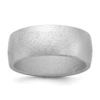 Silicone Metallic Silver 8.70mm Flat Edge Band view 1