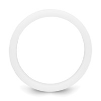 Silicone White 8.70mm Flat Edge Band view 2