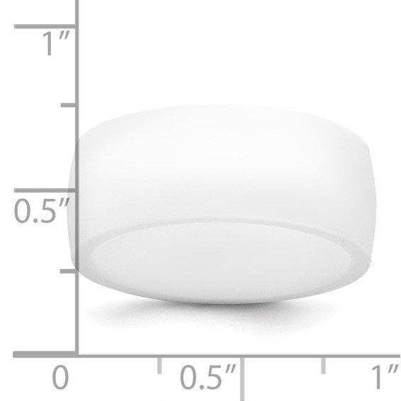 Silicone White 8.70mm Flat Edge Band