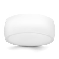 Silicone White 8.70mm Flat Edge Band view 1
