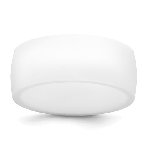 Silicone White 8.70mm Flat Edge Band